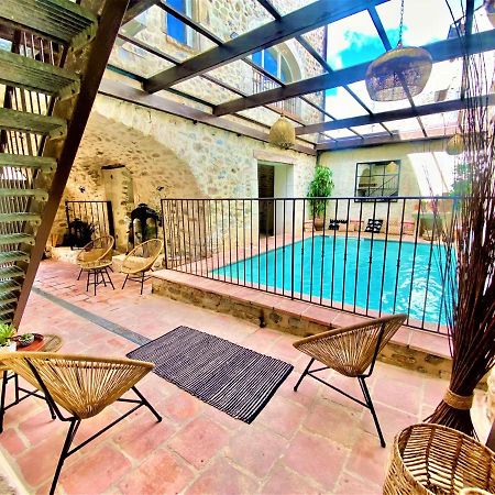 Gite De Groupe 9Ch Ou 3 Gites Independants De 3Ch - Patio Et Piscine Interieure Chauffee Toute L'Annee 瓦隆蓬达克 外观 照片