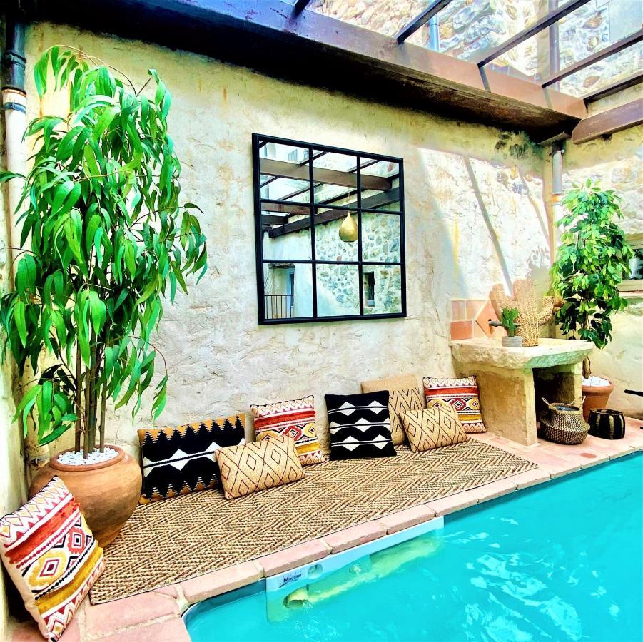 Gite De Groupe 9Ch Ou 3 Gites Independants De 3Ch - Patio Et Piscine Interieure Chauffee Toute L'Annee 瓦隆蓬达克 外观 照片