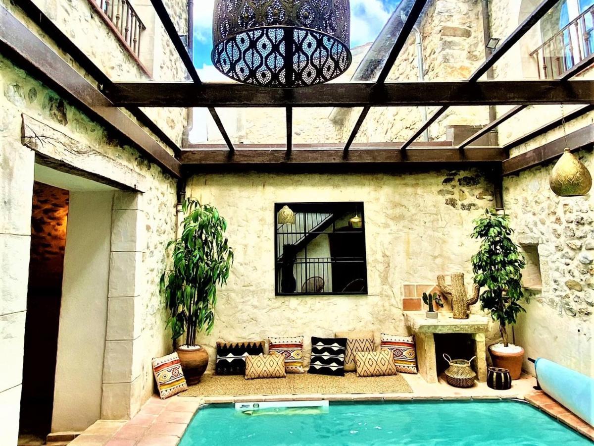 Gite De Groupe 9Ch Ou 3 Gites Independants De 3Ch - Patio Et Piscine Interieure Chauffee Toute L'Annee 瓦隆蓬达克 外观 照片