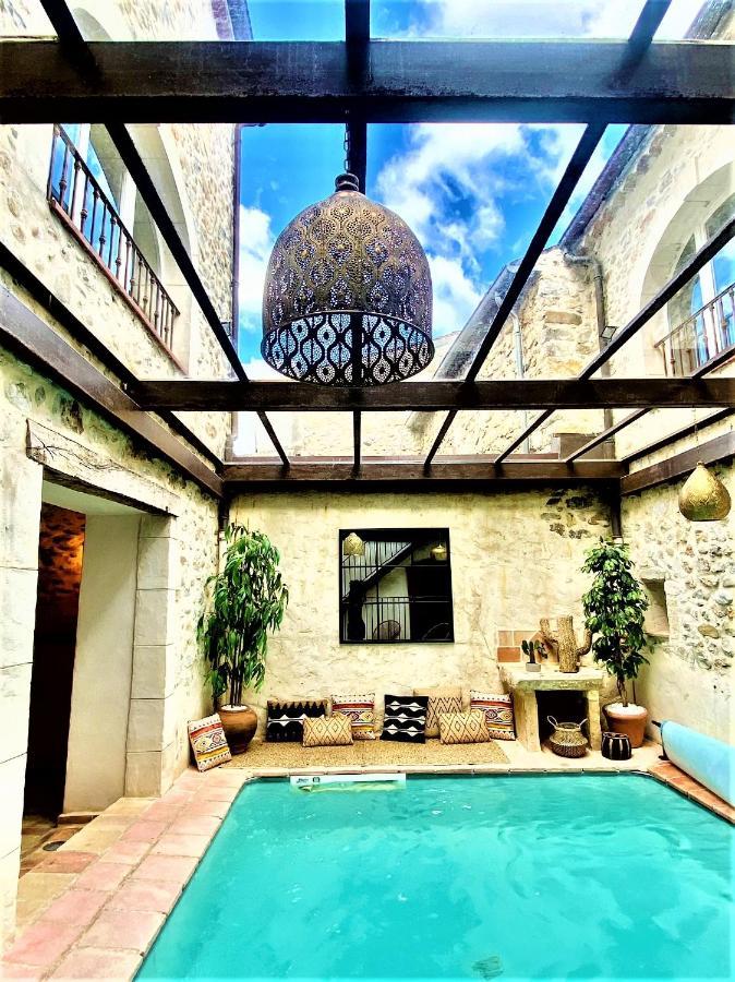 Gite De Groupe 9Ch Ou 3 Gites Independants De 3Ch - Patio Et Piscine Interieure Chauffee Toute L'Annee 瓦隆蓬达克 外观 照片